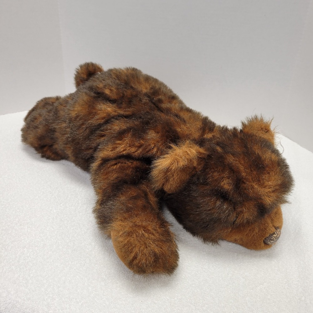 UNIPAX Vintage 1990‎ brown bear plush w/ leather nose